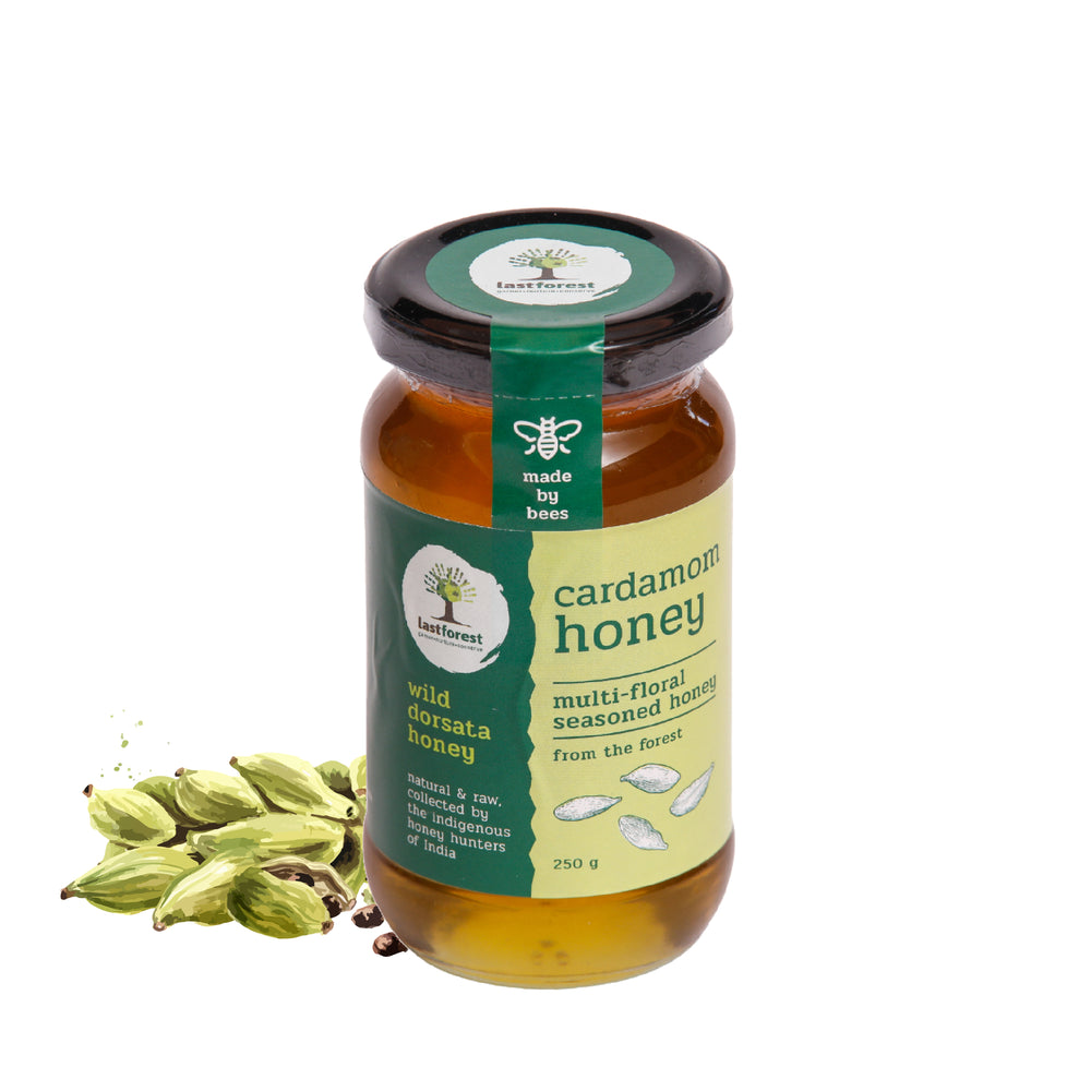 Raw, Unprocessed Wild Honey with Natural Extracts - Cardamom Honey