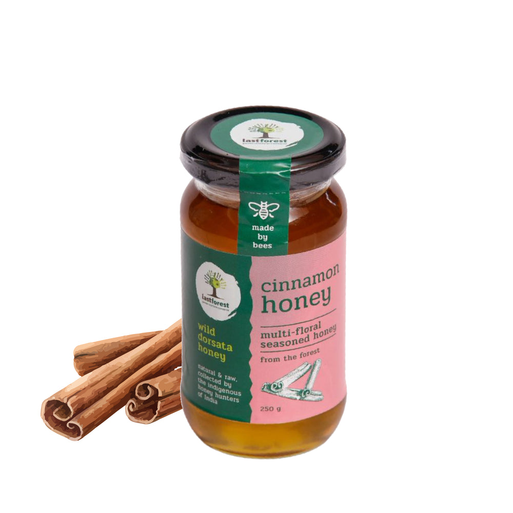 Raw, Unprocessed Wild Honey with Natural extracts - Cinnamon & Ginger Honey Combo