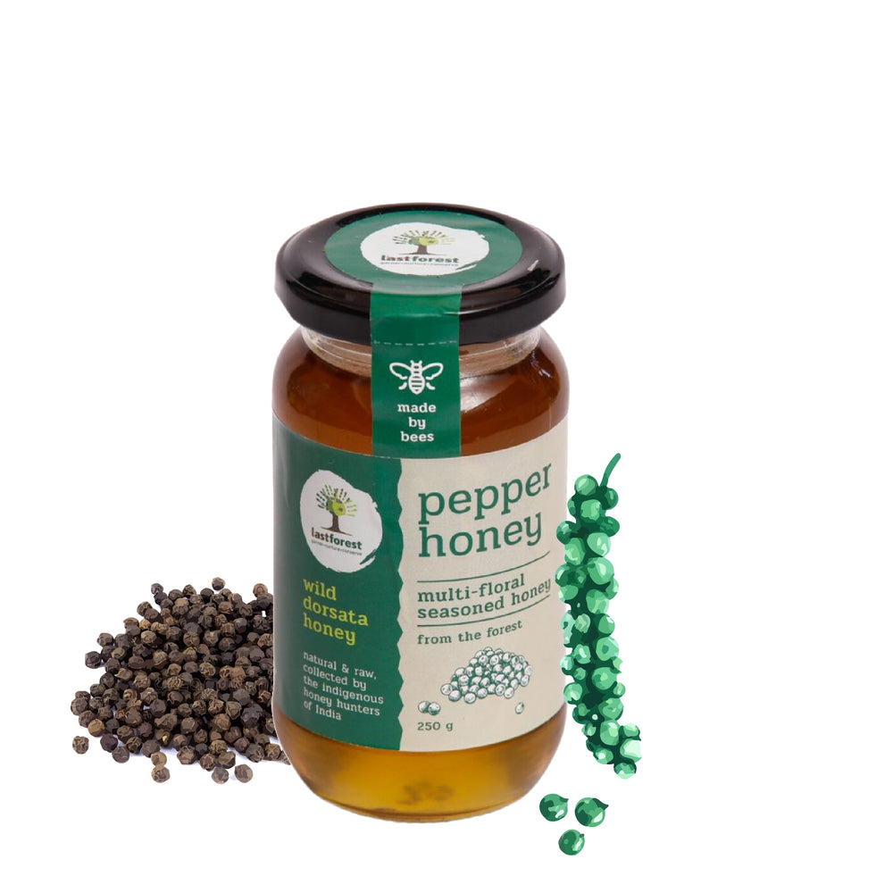 Raw, Unprocessed Wild Honey with Natural Extracts - Pepper Honey
