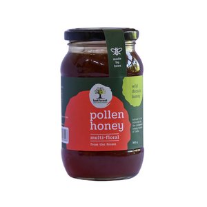 Pollen enriched natural sweet honey from the forest, unprocessed and sustainably harvested