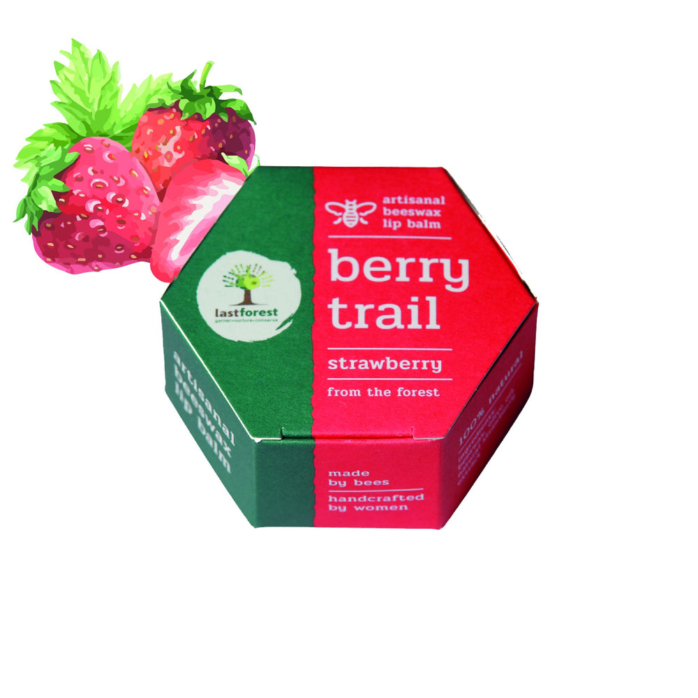 Artisanal, Handmade Beeswax Lip Balm - Strawberry