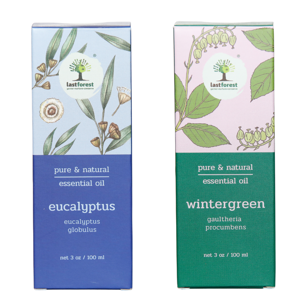 Therapeutic Essential Oils- Winter Care Combo (Eucalyptus & Wintergreen, 100ml Each)